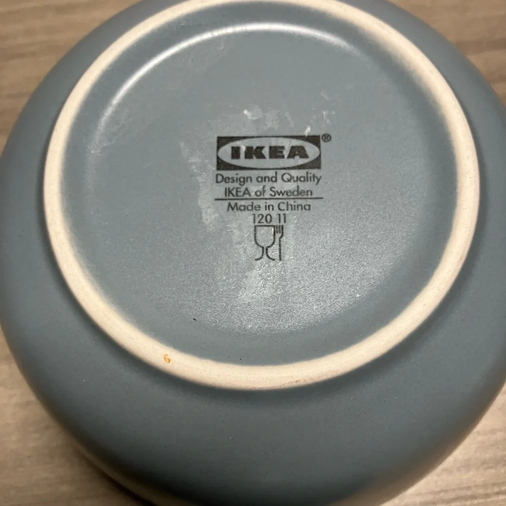 2 IKEA Matte Gray 5 5/8” Cereal Bowls # 12011